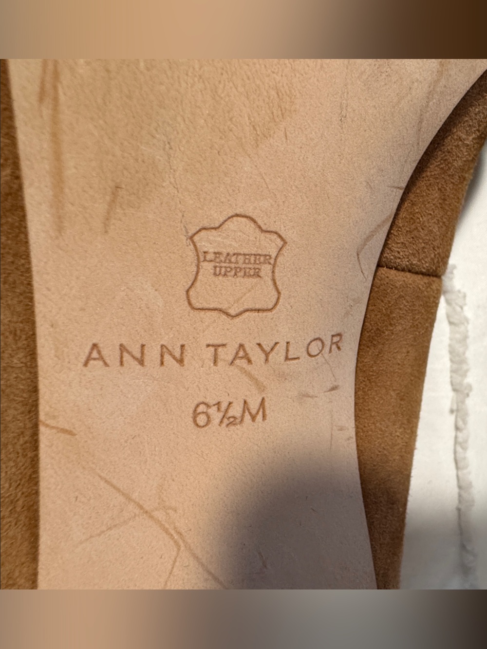 Ann Taylor Brown Suede Pointed-Toe Pumps - Picture 4 of 5